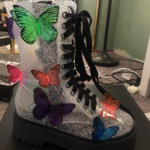 Dolls Kill Shoes Dollskill Butterfly Terrarium Boots Dolls Kill Shoes Dollskill Butterfly Terrarium Boots